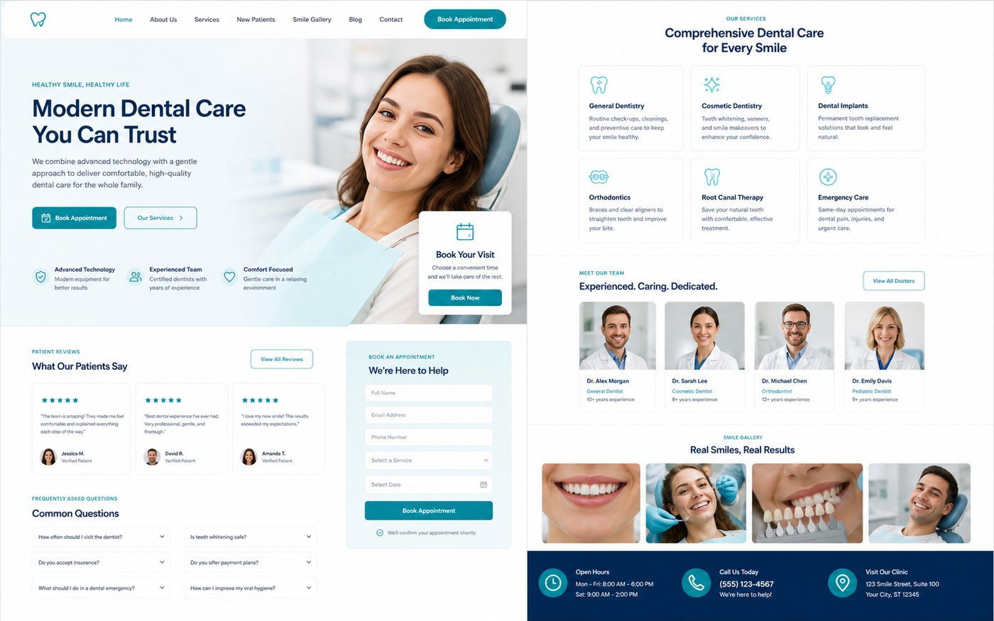 A calm clinic website for website preview